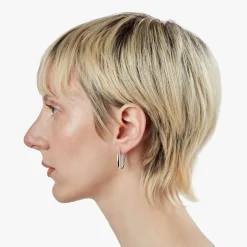 Shinola Signature Link Hoop Earrings
