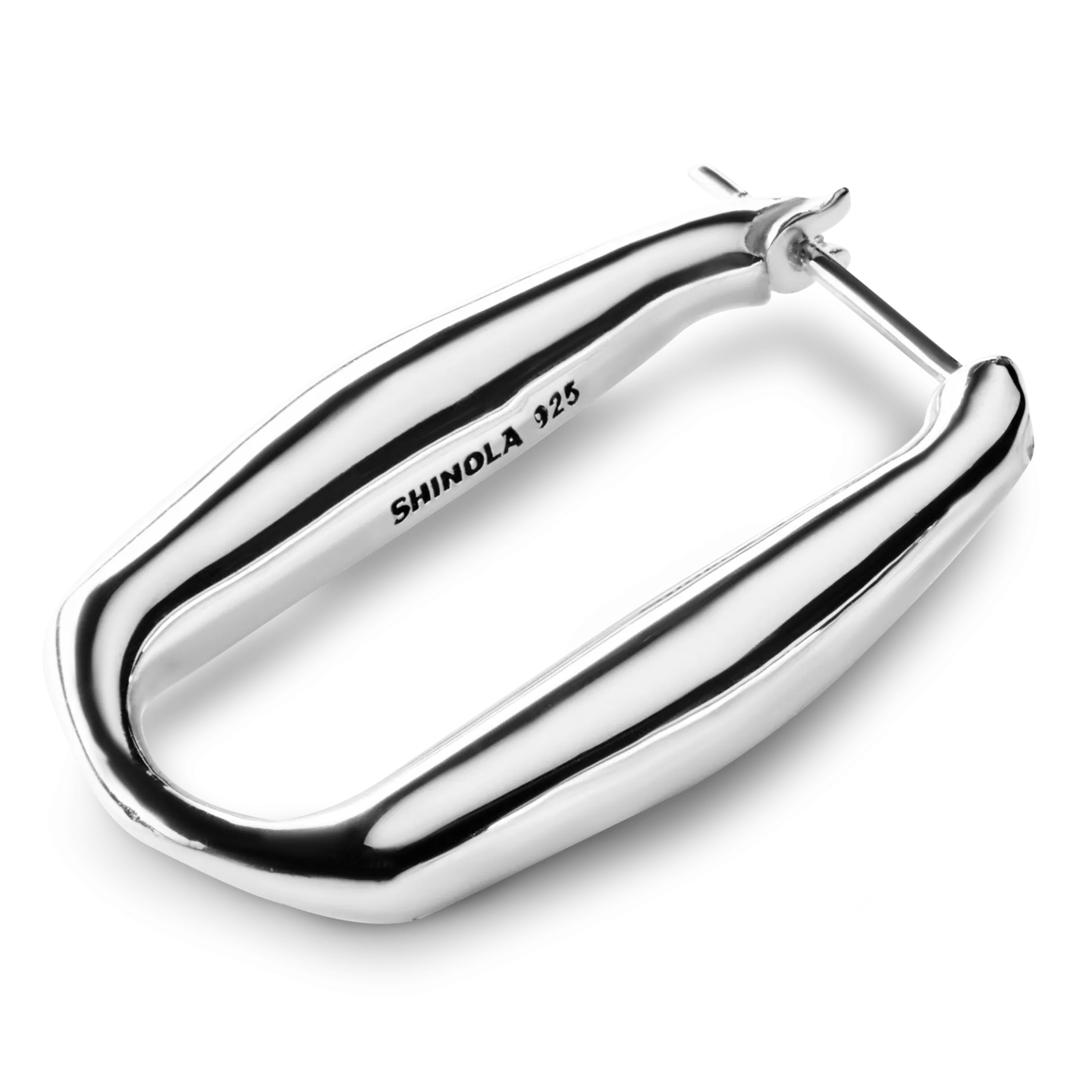 Shinola Signature Link Hoop Earrings