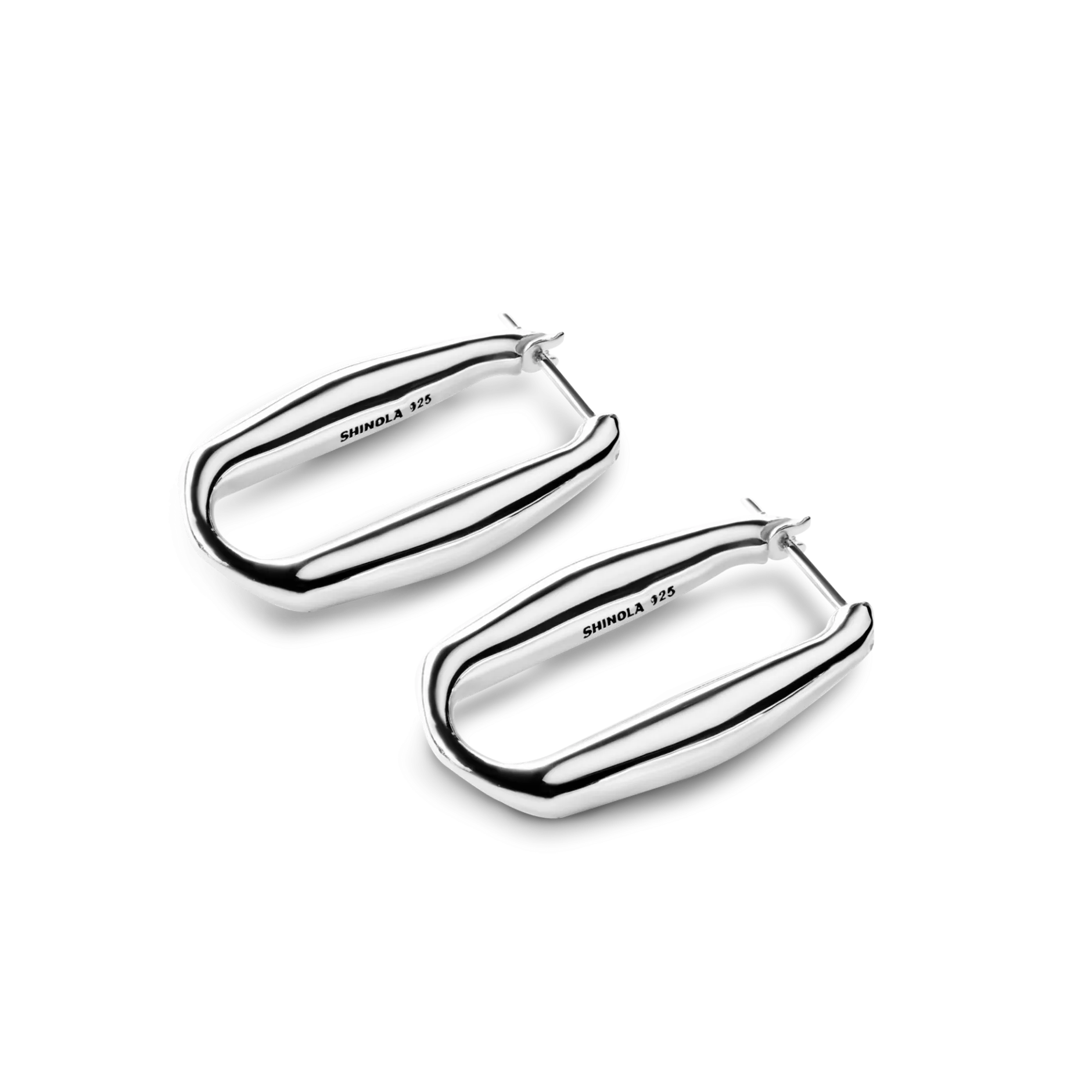Shinola Signature Link Hoop Earrings
