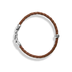 Sale Shinola Single Wrap Woven Leather Bracelet Tan