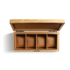 Discount Shinola 4 Slot Watch Box Oak / Tan