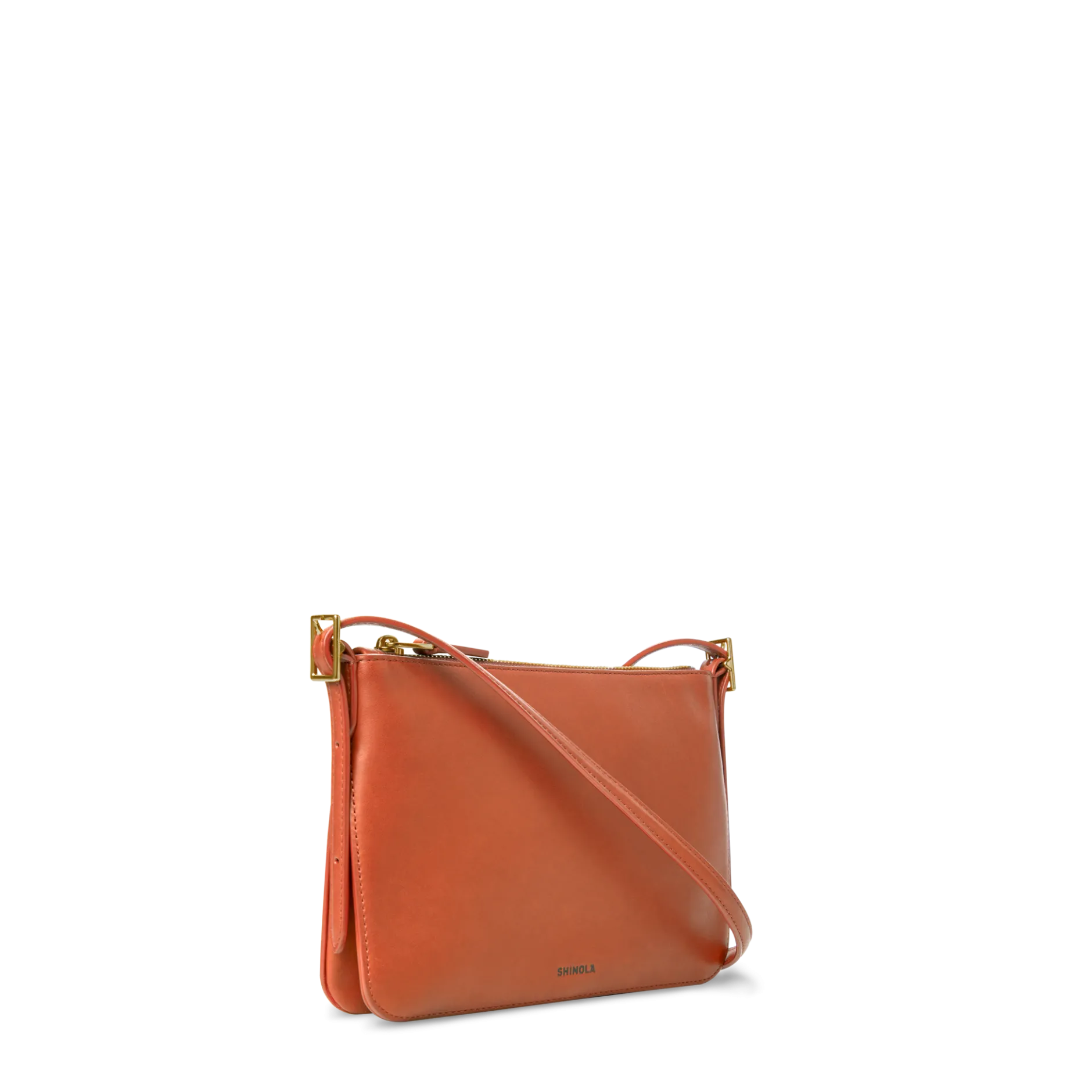 New Shinola Small Bixby Crossbody Rust