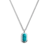 New Shinola Turquoise Inlay Tag Necklace